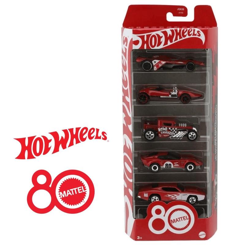 Kit Carrinho Hot Wheels Edição 80 Anos Pack Com 5 Mattel